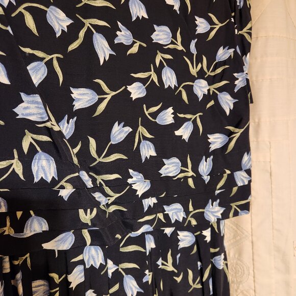 🌷 Vtg Worthington Rayon Floral Midi Dress 12 🌷 - Picture 5 of 5